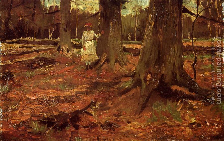 Vincent Van Gogh : A Girl in White in the Woods